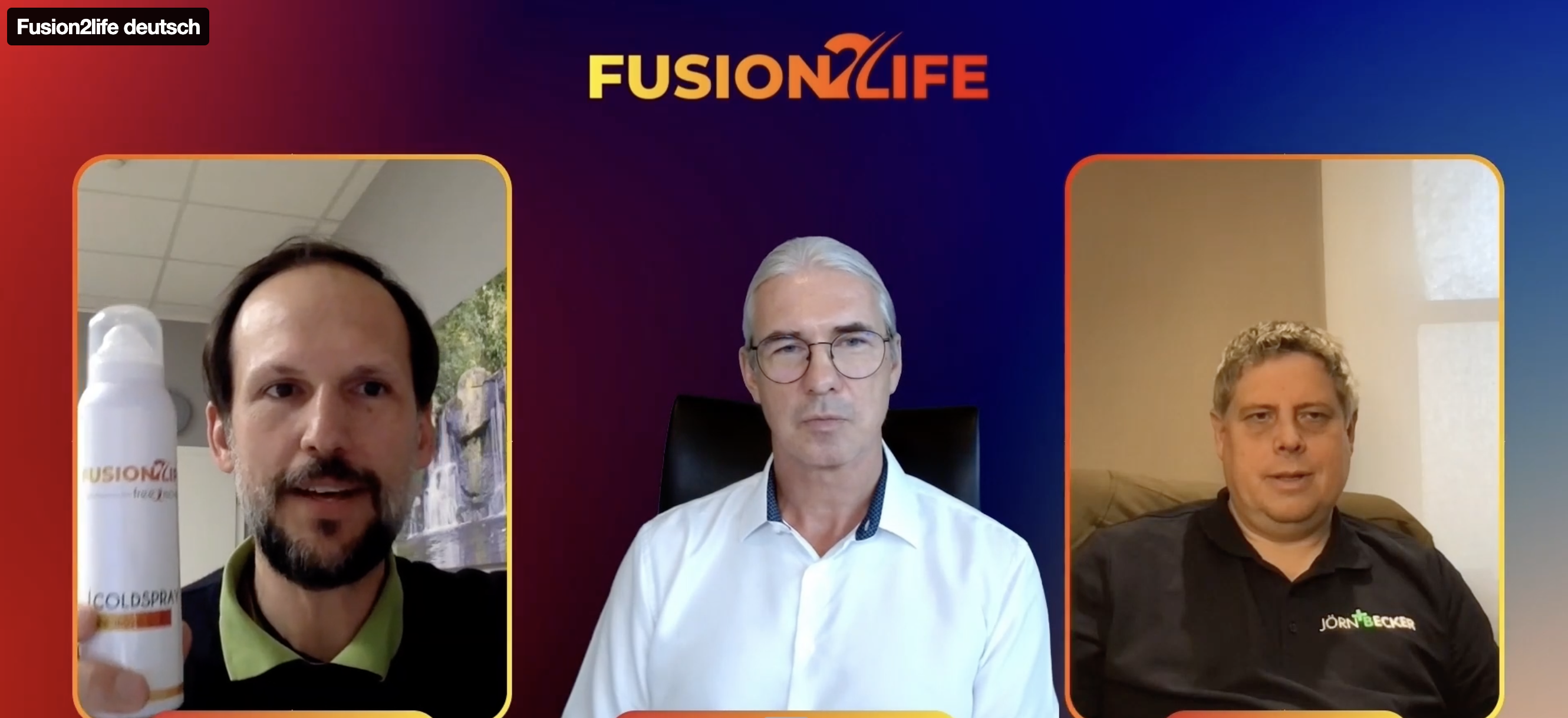 Standbild aus dem Fusion2Life Experten-Video: drei Gesprächspartner mit Cold Spray
