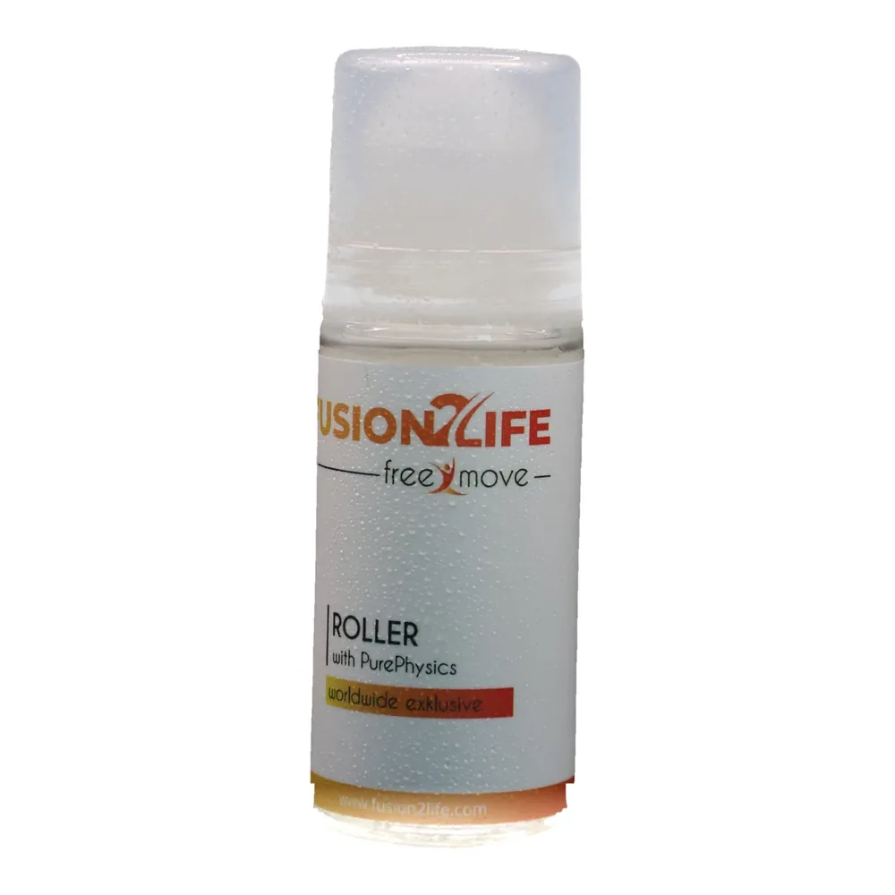 Fusion2Life Roller 50 ml in weißer Roll-on-Flasche mit transparenter Schutzkappe